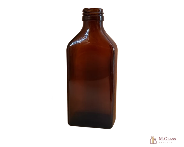 Flacon pharmaceutique plat 100 ml DIN28PP, réf. FLN100-0607100