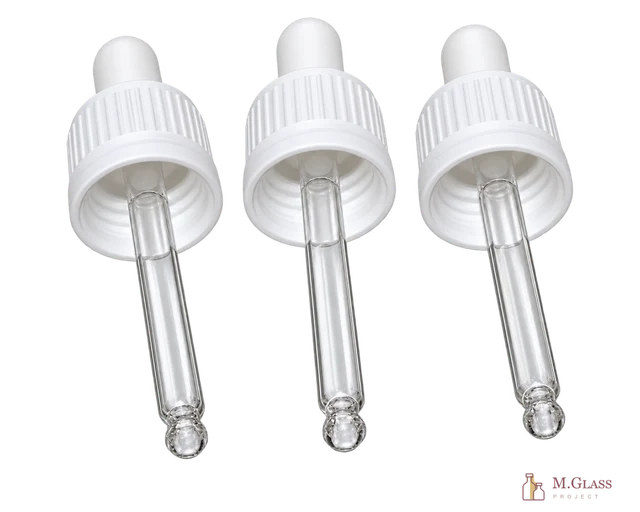 Bouchon compte-gouttes DIN 18 avec pipette en verre